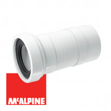 Гофра для унитаза с гладким окончанием (L210-330мм) McAlpine WC-F20P